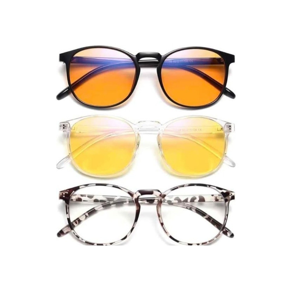 Brand New Iconic Blue Light 3pack Glasses Retro Style For Men/Women